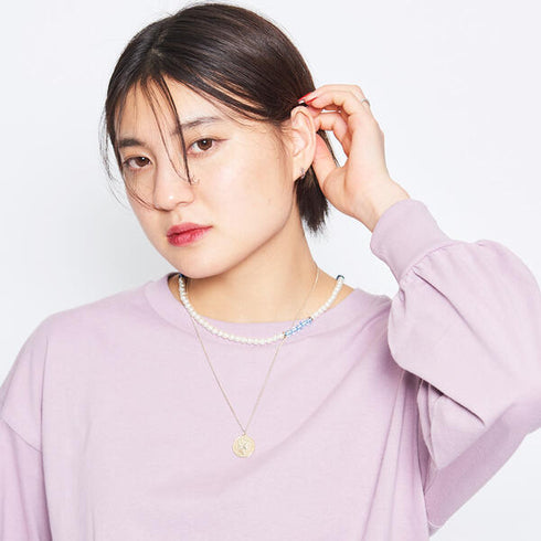 【MODISH GAZE】コインデザインネックレス&パールネックレス