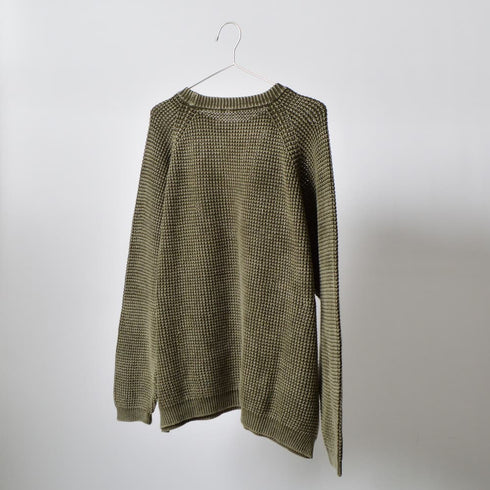 ストーンウォッシュ クルーネックニット