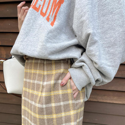 【spiritoso】チェック柄タイトスカート