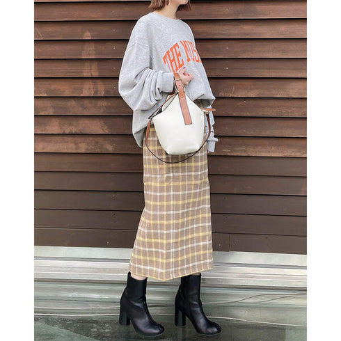 【spiritoso】チェック柄タイトスカート