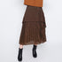 【spiritoso】ラメ生地 ティアードプリーツスカート