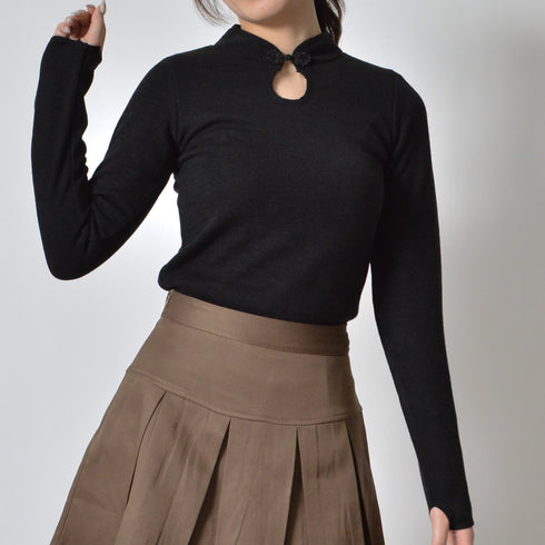 【spiritoso】チャイナニットトップス