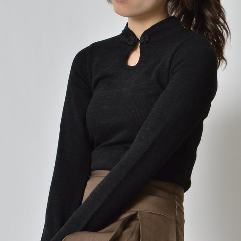 【spiritoso】チャイナニットトップス