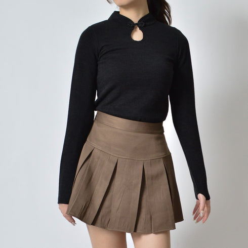 【spiritoso】チャイナニットトップス