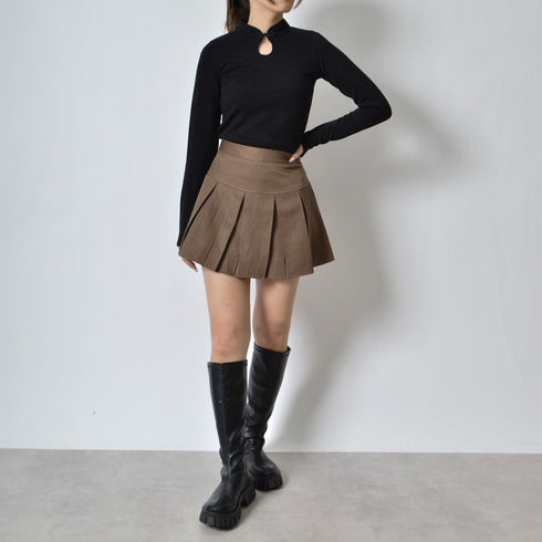 【spiritoso】チャイナニットトップス