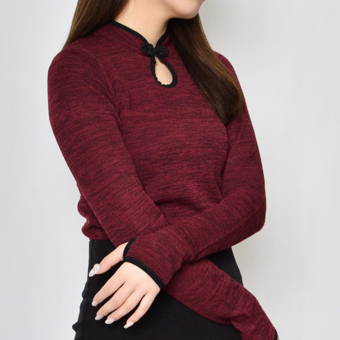 【spiritoso】チャイナニットトップス