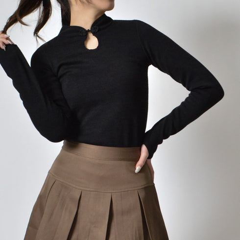 【spiritoso】チャイナニットトップス