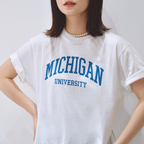 【spiritoso】MICHIGAN カレッジTシャツ
