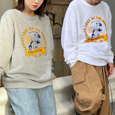 【MODISH GAZE】レトロデザインサークルロゴ 裏毛スウェット