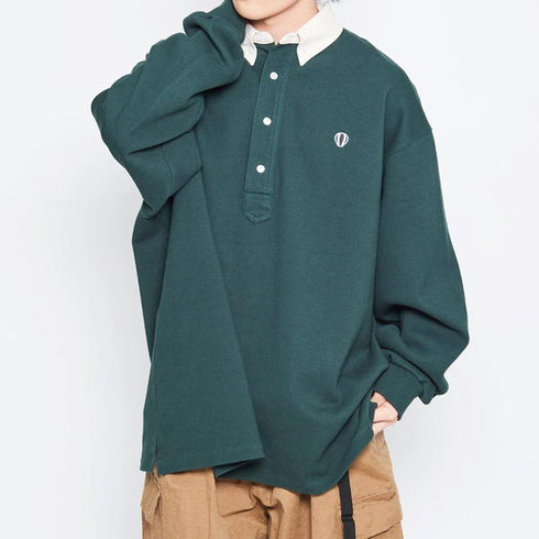 ANGLAN Wide PK Sweat Shirt アングラン