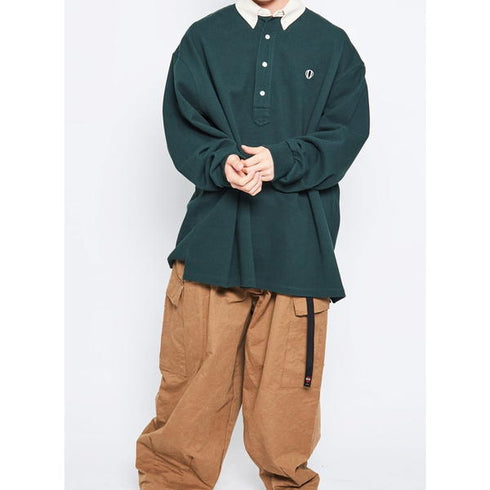 ANGLAN Wide PK Sweat Shirt アングラン