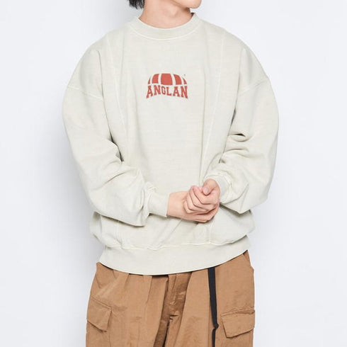 ANGLAN Pigment Washed Sweat Shirt アングラン ピグメント ウォッシュ スウェット