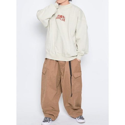ANGLAN Pigment Washed Sweat Shirt アングラン ピグメント ウォッシュ スウェット