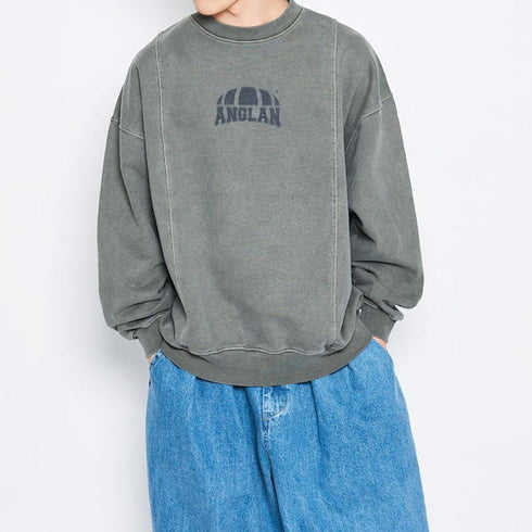 ANGLAN Pigment Washed Sweat Shirt アングラン ピグメント ウォッシュ スウェット