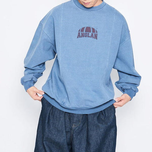 ANGLAN Pigment Washed Sweat Shirt アングラン ピグメント ウォッシュ スウェット
