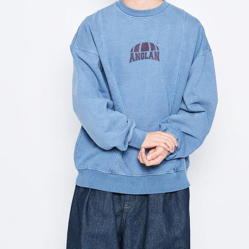 ANGLAN Pigment Washed Sweat Shirt アングラン ピグメント ウォッシュ スウェット