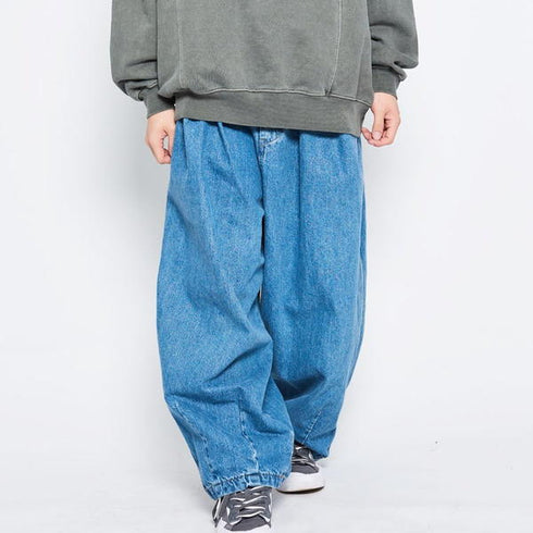 ANGLAN Stone Vintage Denim Balloon Pants アングラン デニム バルーンパンツ