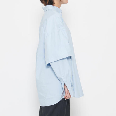 ANGLAN Wide Layered Oxford Shirt アングラン ワイドレイヤードシャツ