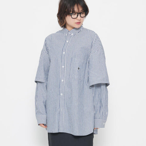 ANGLAN Wide Layered Oxford Shirt アングラン ワイドレイヤードシャツ