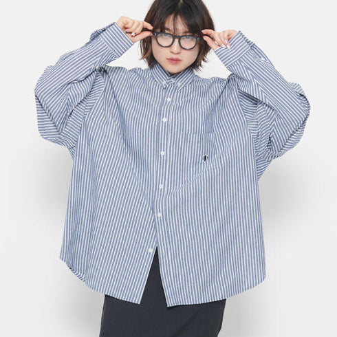 ANGLAN Wide Layered Oxford Shirt アングラン ワイドレイヤードシャツ