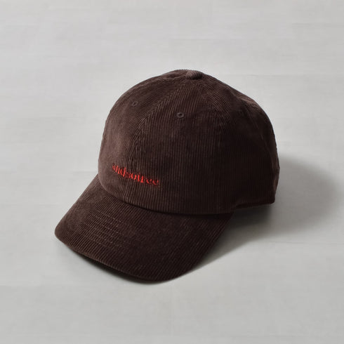 【&soiree】ブランドロゴ刺繍キャップ(ウール・コーデュロイ)