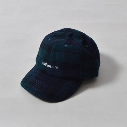 【&soiree】ブランドロゴ刺繍キャップ(ウール・コーデュロイ)