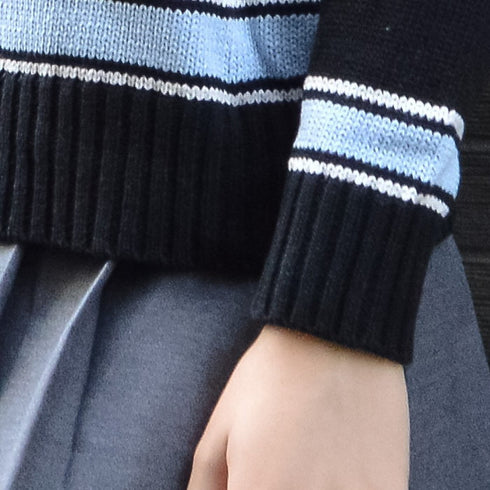 【&soiree】クルーネックルーズボーダーニット