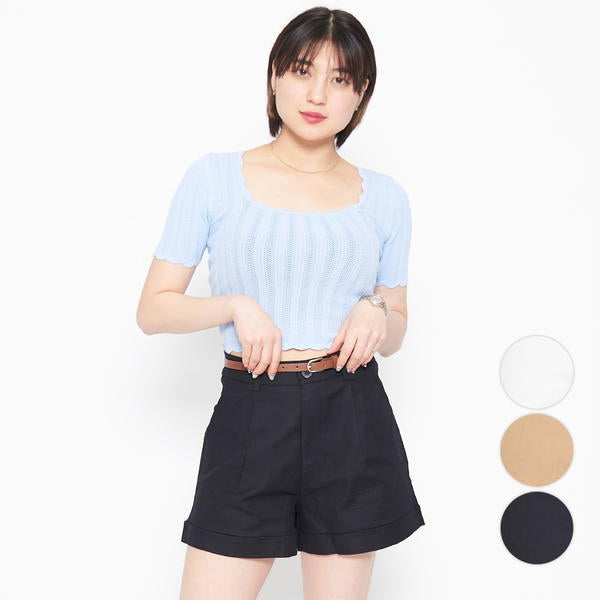 【&soiree】ハイウエストショートパンツ