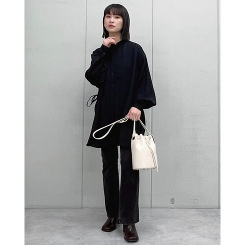 【&soiree】サイドリボンツイルブラウス