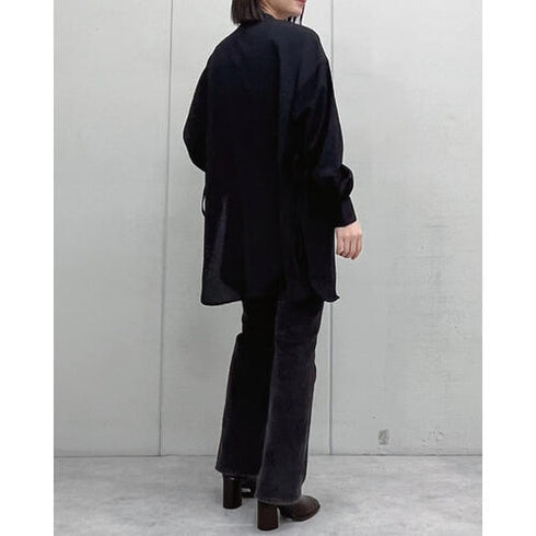 【&soiree】サイドリボンツイルブラウス