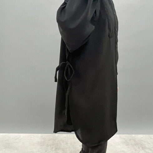 【&soiree】サイドリボンツイルブラウス