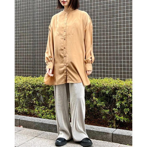 【&soiree】サイドリボンツイルブラウス