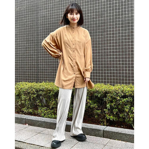 【&soiree】サイドリボンツイルブラウス