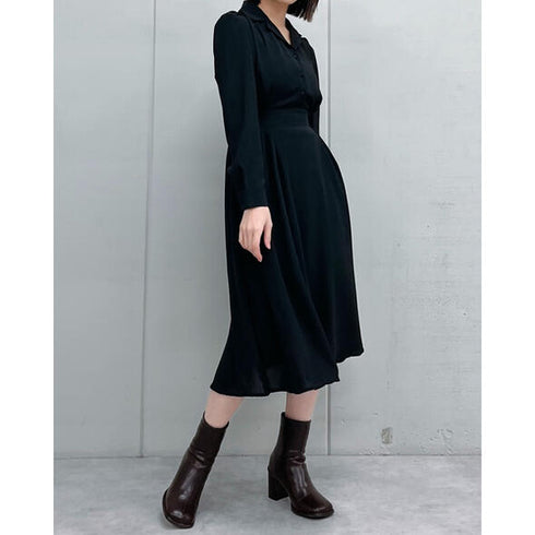 【&soiree】開襟ロングワンピース