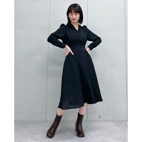 【&soiree】開襟ロングワンピース