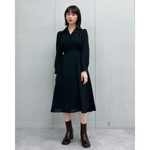 【&soiree】開襟ロングワンピース