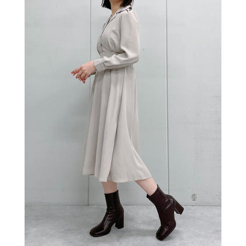 【&soiree】開襟ロングワンピース