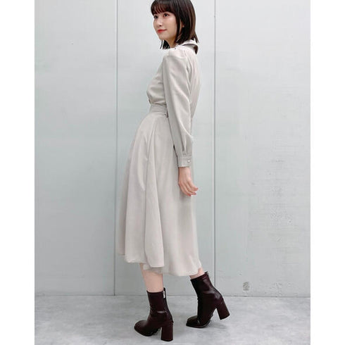 【&soiree】開襟ロングワンピース