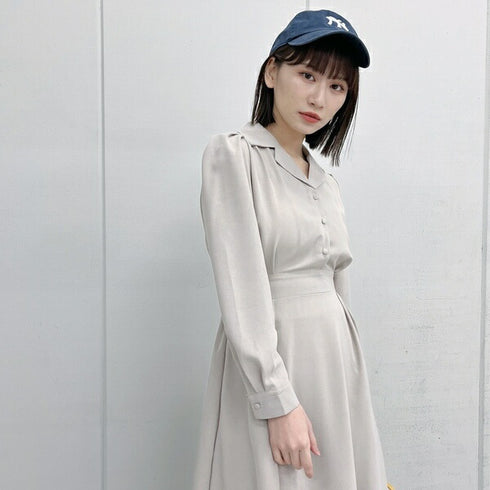 【&soiree】開襟ロングワンピース