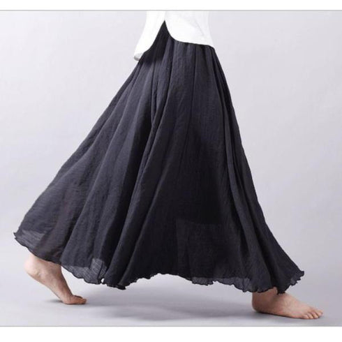 【&soiree】ウエストゴム ヘムラインフレアスカート