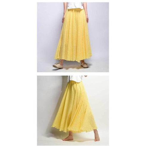 【&soiree】ウエストゴム ヘムラインフレアスカート