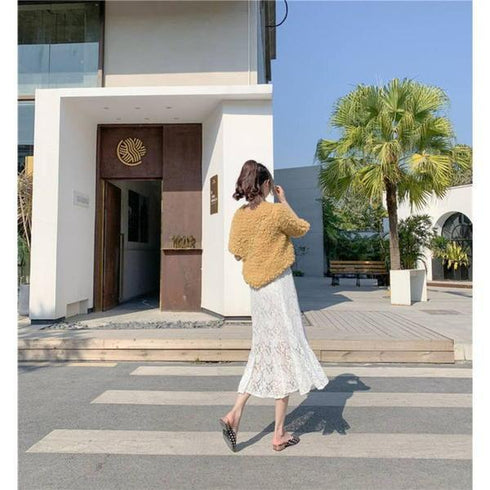 【&soiree】総レースフレアマーメイドスカート