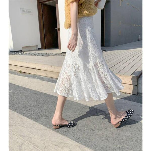 【&soiree】総レースフレアマーメイドスカート