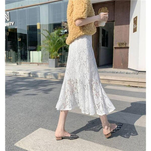 【&soiree】総レースフレアマーメイドスカート
