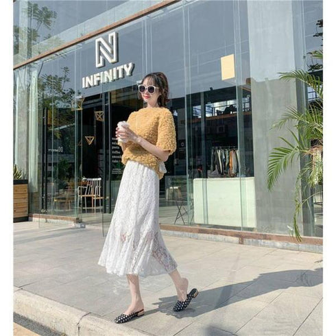 【&soiree】総レースフレアマーメイドスカート