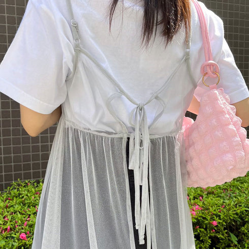 【&soiree】チュールキャミワンピース