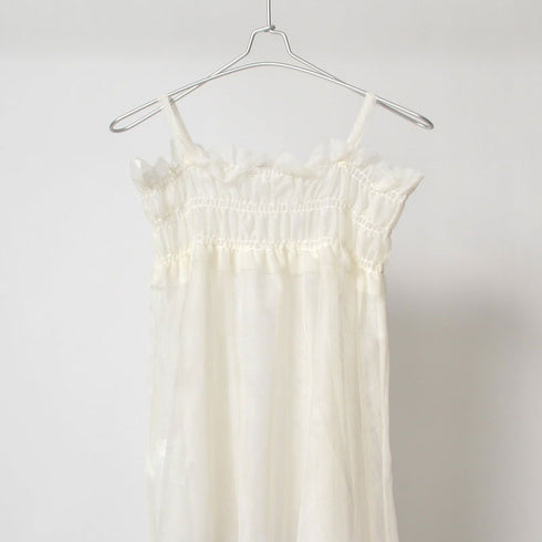 【&soiree】チュールギャザーフレアキャミソール