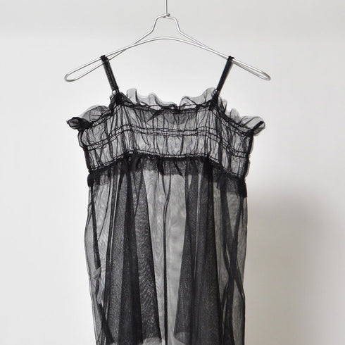 【&soiree】チュールギャザーフレアキャミソール