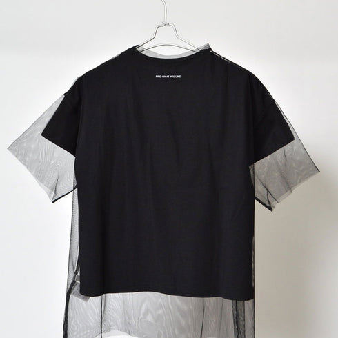 【&soiree】ロゴT×チュールT コンパクトアンサンブル