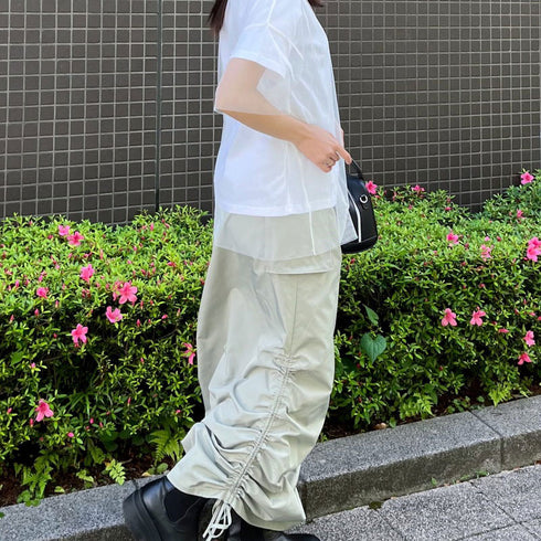 【&soiree】ロゴT×チュールT コンパクトアンサンブル